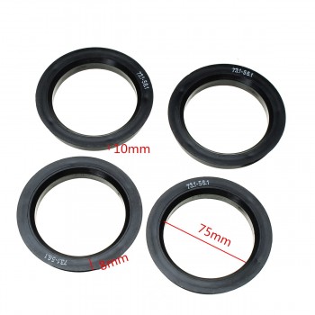 1Set 4 73.1mm - 56.1mm Wheel Center Collar Hub Centric Ring For Subaru Black Plastic