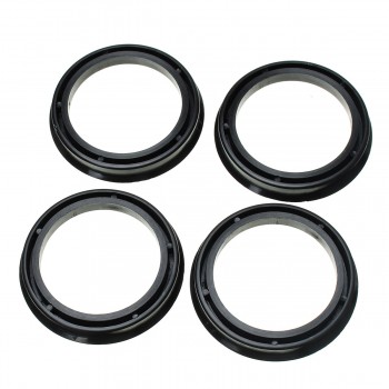 1Set 4 73.1mm - 56.1mm Wheel Center Collar Hub Centric Ring For Subaru Black Plastic