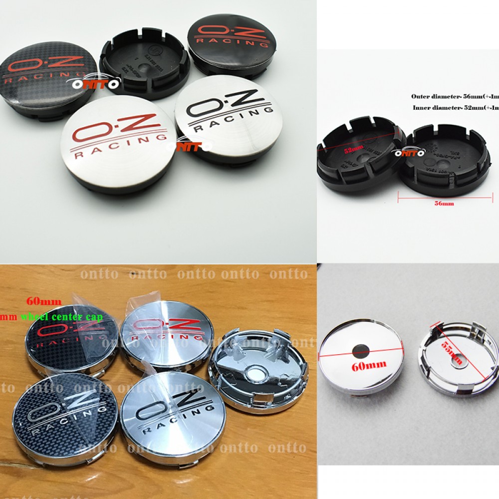 4pcs oz racing 56mm 60mm O.Z OZ Sticker Wheel Center Hub Caps Wheel Dust-proof emblem covers label car styling auto accessories