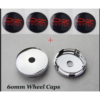 4pcs oz racing 56mm 60mm O.Z OZ Sticker Wheel Center Hub Caps Wheel Dust-proof emblem covers label car styling auto accessories