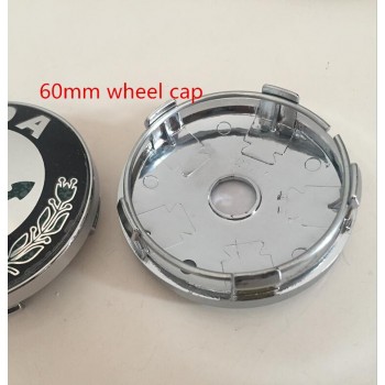 4pcs 56mm 60mm 65mm 68mm blackamp;green Car emblem Wheel Center Hub Cap wheel Badge covers Stickers for Octavia Fabia Superb Rapid