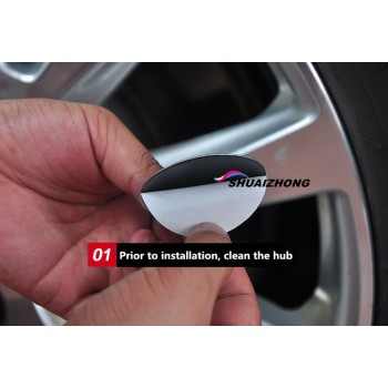 4pcs Black Silver 14 50 55 56 60 65 70 75 90 mm Centre hub Cap Emblem Logo Stickers car wheel center stickers for vw Car styling