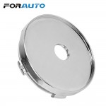 FORAUTO ABS Chrome Wheel Center Cap No Logo 60mm Silver Dust Cover Car Wheel Cover Auto Hubcaps Cover