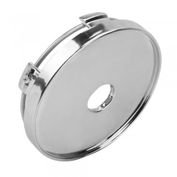 FORAUTO ABS Chrome Wheel Center Cap No Logo 60mm Silver Dust Cover Car Wheel Cover Auto Hubcaps Cover