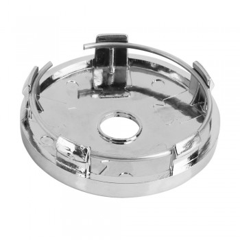 FORAUTO ABS Chrome Wheel Center Cap No Logo 60mm Silver Dust Cover Car Wheel Cover Auto Hubcaps Cover