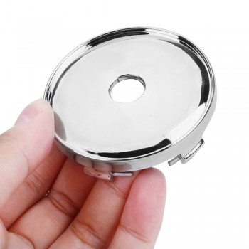 FORAUTO ABS Chrome Wheel Center Cap No Logo 60mm Silver Dust Cover Car Wheel Cover Auto Hubcaps Cover