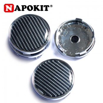4pcs/lot 60mm Carbon Fiber Car Wheel Center Caps Hub Cover Badge for Volkswagen Golf Polo Passat GTD Hub Cap Emblem Car Styling
