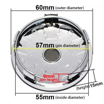 4pcs/lot 60mm Carbon Fiber Car Wheel Center Caps Hub Cover Badge for Volkswagen Golf Polo Passat GTD Hub Cap Emblem Car Styling