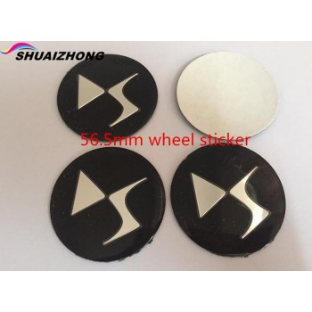 4pcs High quality 56.5mm 60mm DS DS3 DS5 DS6 Deesse PSA logo Car emblem Wheel Center Hub Cap wheel Badge covers Stickers