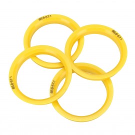 4Pcs Plastic Wheel Centric Spigot Ring 66.6mm - 57.1mm Spacers Hub For VW For Audi For Skoda For Seat Yellow Wheel Hub Centric