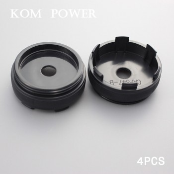 KOM 4pcs 60/56mm clip black amp; chrome wheel center cap for rims cover dust-proof cap volk logo emblem rays racing stickers