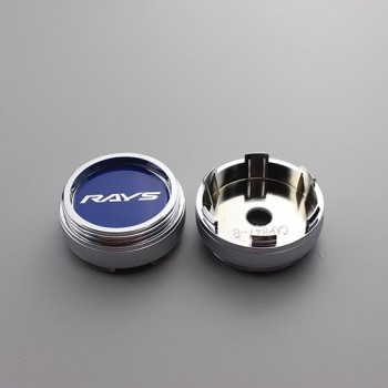 KOM 4pcs 60/56mm clip black amp; chrome wheel center cap for rims cover dust-proof cap volk logo emblem rays racing stickers