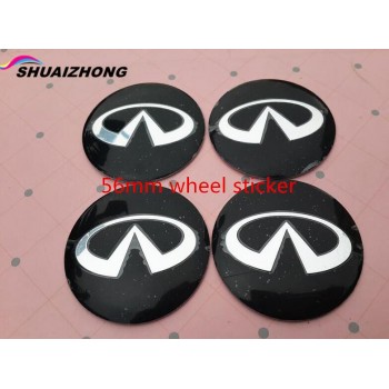 4pcs 56mm 60mm 65mm 68mm Car emblem Wheel Center Hub Cap covers Stickers for Infiniti q30 q50 g35 g37 fx35 fx37 qx70
