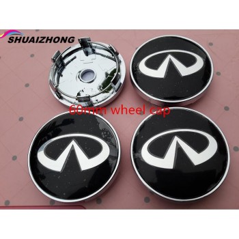 4pcs 56mm 60mm 65mm 68mm Car emblem Wheel Center Hub Cap covers Stickers for Infiniti q30 q50 g35 g37 fx35 fx37 qx70
