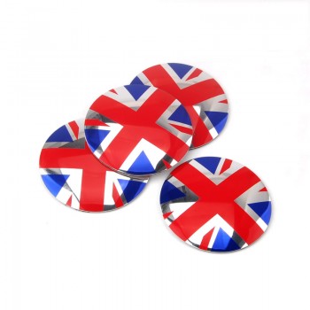 4PCS 52mm Union Jack Car Wheel Center Hub Cap Badge Emblem Stickers for Mini cooper