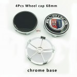 4pcs 68mm For Bmw car wheel hub logo cap auto wheel center emblem cover label abs badge chrome base