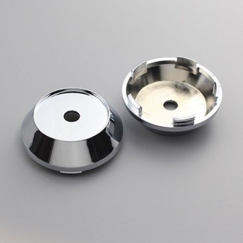KOM 65mm wheels center cap with blank sticker rim trim hub cap for work emotion vs-xx set of 4 chrome / black clip 2.36 inch/60m