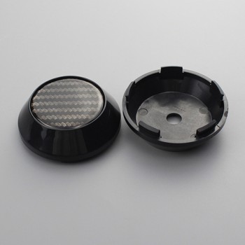 KOM 65mm wheels center cap with blank sticker rim trim hub cap for work emotion vs-xx set of 4 chrome / black clip 2.36 inch/60m
