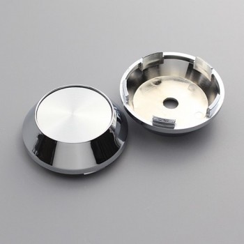 KOM 65mm wheels center cap with blank sticker rim trim hub cap for work emotion vs-xx set of 4 chrome / black clip 2.36 inch/60m