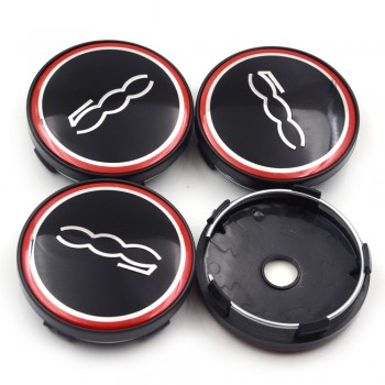 Gzhengtong 4pcs/lot 60mm Abarth and 500 Car Emblem Wheel Center Hub Cap Wheel Badge Covers for 124 125 125 500 695 OT2000 Coupe