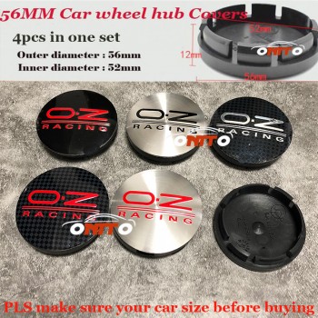 4PCS 56mm OZ OZ Racing Car logo Badge Emblem Wheel hub Caps accessories Car Stickers Modified Auto wheel center covers