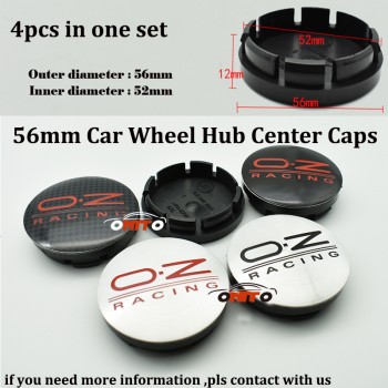4PCS 56mm OZ OZ Racing Car logo Badge Emblem Wheel hub Caps accessories Car Stickers Modified Auto wheel center covers