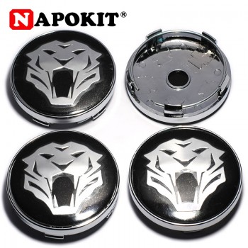 4Pcs/lot 60mm Tiger Head Car Wheel Center Hub Cap Hubcap Emblem Badge Decal for Jaguar Audi BMW Nissan Toyota Mazda Car Styling