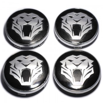 4Pcs/lot 60mm Tiger Head Car Wheel Center Hub Cap Hubcap Emblem Badge Decal for Jaguar Audi BMW Nissan Toyota Mazda Car Styling