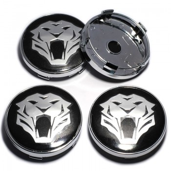 4Pcs/lot 60mm Tiger Head Car Wheel Center Hub Cap Hubcap Emblem Badge Decal for Jaguar Audi BMW Nissan Toyota Mazda Car Styling