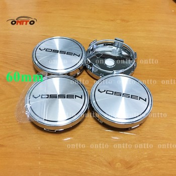 4PC Auto Decal silvery 68mm 65mm 60MM wheel center cap For VOSSEN Sticker Emblem Badge 56mm 65mm Wheel Covers Hub Caps Sticker