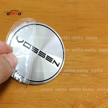 4PC Auto Decal silvery 68mm 65mm 60MM wheel center cap For VOSSEN Sticker Emblem Badge 56mm 65mm Wheel Covers Hub Caps Sticker