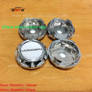 4PC Auto Decal silvery 68mm 65mm 60MM wheel center cap For VOSSEN Sticker Emblem Badge 56mm 65mm Wheel Covers Hub Caps Sticker
