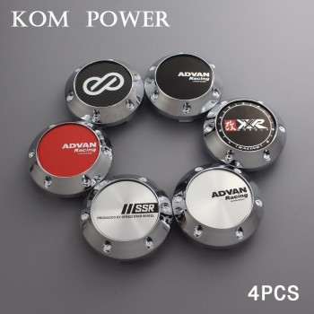 KOM set of 4 64.5mm enkei center cap advan racing wheels rims trim cover cap with ssr sign xxr logo sticker clip 56mm/2.2 inch