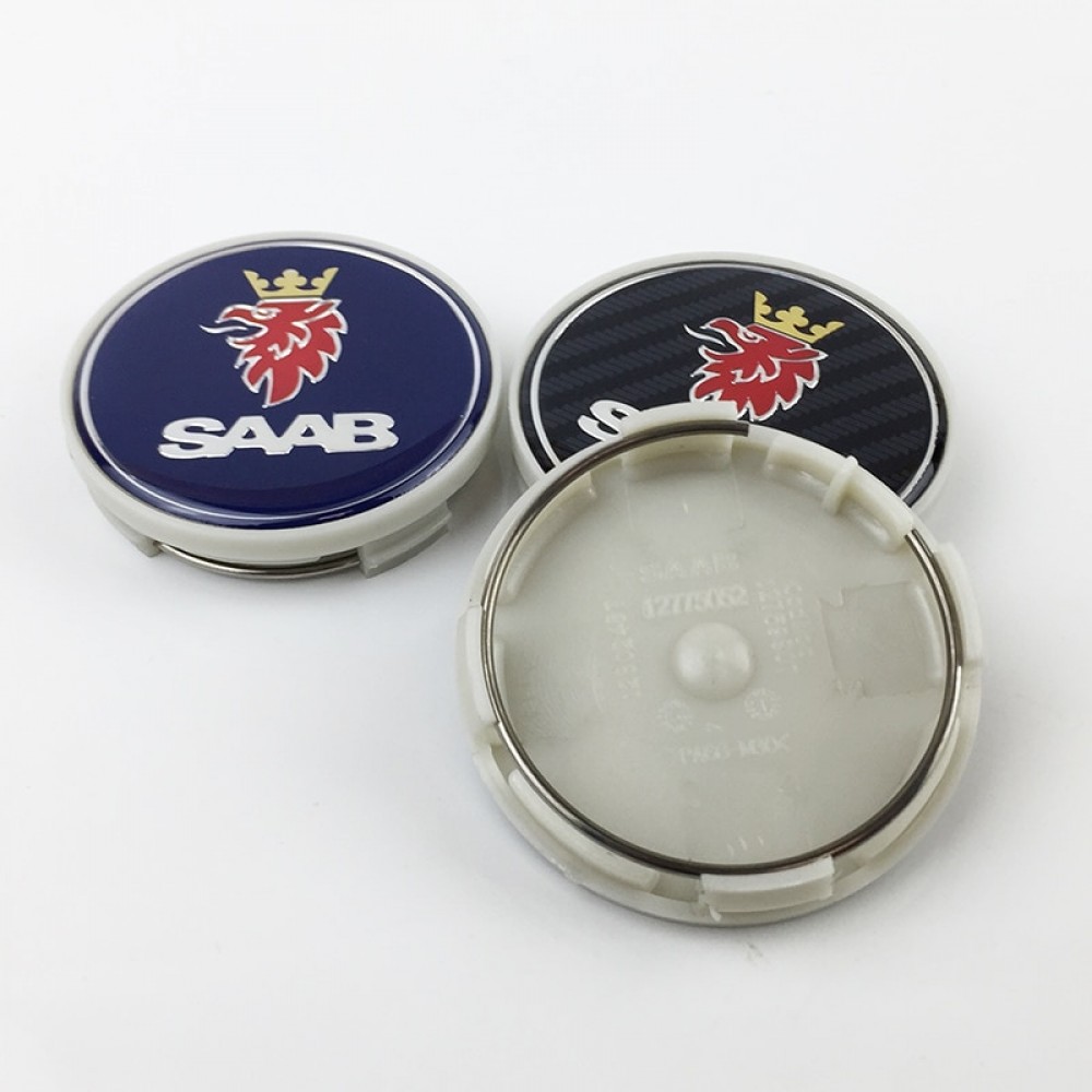 4pcs/lot 63MM Blue Wheel Hub Center Cap For rims badge LOGO Caps Fits for saab BJ SCS SAAB AUTO ACCESSORY