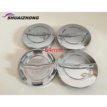 4pcs 54mm 64mm Silveramp;Black for Chrysler 300C Car Wheel Center Cover Hub Cap Resin Badge auto accessories