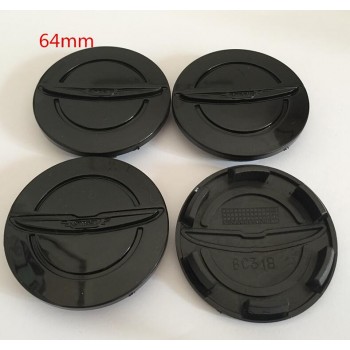 4pcs 54mm 64mm Silveramp;Black for Chrysler 300C Car Wheel Center Cover Hub Cap Resin Badge auto accessories
