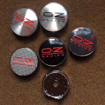 4pcs 60mm Black Silver O.Z OZ RACING Emblem Car Wheel Center Hubs Caps For Bora Golf MK5 MK6 413