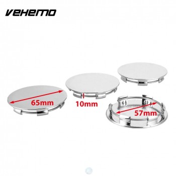 Vehemo No Logo Wheel Center Cap Replacement Car Wheel Cover Stylish Tire Wheel Hub Cover Vehicle Hub Cap Premium for 65mm-57mm