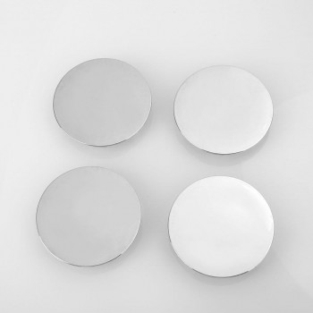 Silvery White No Logo Hub Cap Car Wheel Cover Premium Stylish Wheel Hub Cover Wheel Center Cap Car Styling for 65mm-57mm