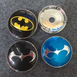 4pcs 60mm Batman Car emblem Wheel Center Hub Cap Rim Badge cover styling Black amp; Blueamp; yellow