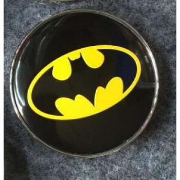 4pcs 60mm Batman Car emblem Wheel Center Hub Cap Rim Badge cover styling Black amp; Blueamp; yellow