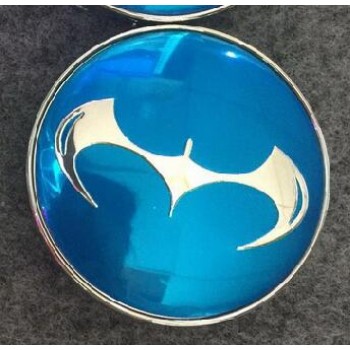 4pcs 60mm Batman Car emblem Wheel Center Hub Cap Rim Badge cover styling Black amp; Blueamp; yellow