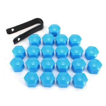 17MM 20pcs  Wheel Lug Nut Center Cover Caps + Removal Tool For VW Golf Passat for Audi A1 A4 A3 Q5 Q7 2013-2015 321601173A