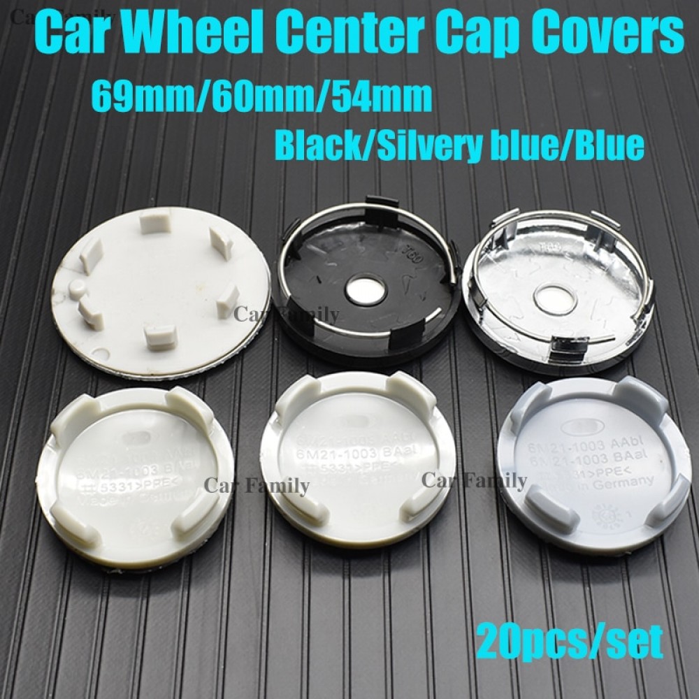Auto emblem Car Wheel Hub Center Caps Rims Covers Badge 20pcs/set 54mm 60mm 69mm ABS For Ford kuga fusion fiesta transit mustang