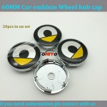 20pcs/lot 60mm Chrome Car embelm logo badge Car Wheel covers For Smart fortwo forfour 2013 2014 2015 2016 Auto Wheel Hub Caps