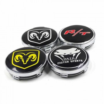 Good Quality Car Styling 4 pcs/set 60mm/56mm ABS Chrome Emblem For Dodge Car Wheel Hub Center Centre Cap Silver Hubcaps Cover