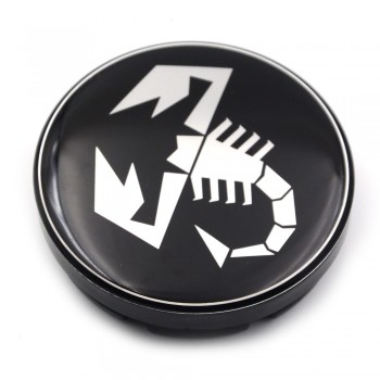 Gzhengtong 4pc/lot 56mm Abarth Logo Car Emblem Wheel Center Hub Cap Rim Badge Covers 5JA601151A Black Scorpion Wheel Caps