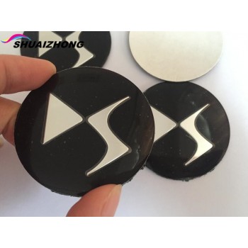 20pcs High quality 56.5mm 60mm DS DS3 DS5 DS6 Deesse PSA logo Car emblem Wheel Center Hub Cap wheel Badge covers Stickers