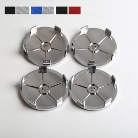 20pcs 68mm 5 pins Blue Black Carbon  Alloy Wheel Center Hub caps Rim Caps Logo Emblem Badge