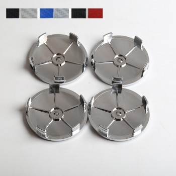 20pcs 68mm 5 pins Blue Black Carbon  Alloy Wheel Center Hub caps Rim Caps Logo Emblem Badge